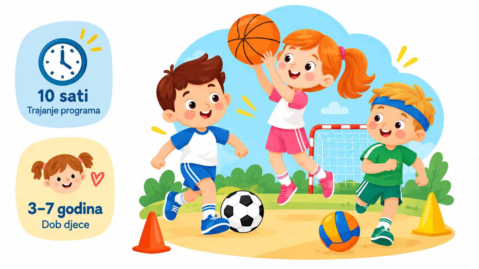 Vesela dječja sportska igra na otvorenom
